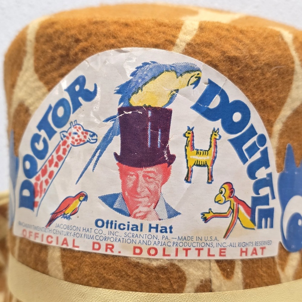 Vintage 1967 Jacobson Doctor Dolittle Official Giraffe Top Hat - Picture 5 of 11